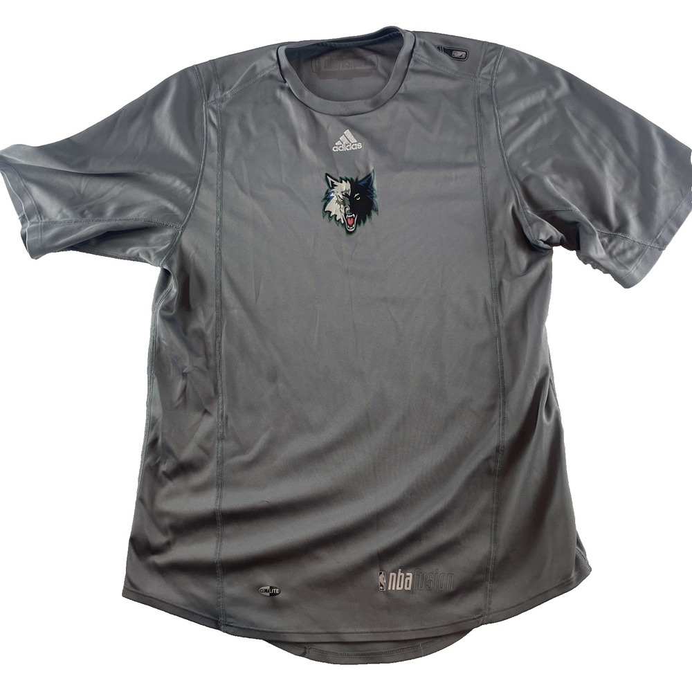 Adidas NBA Fusion Minnesota Timberwolves Gray T-Shirt Large